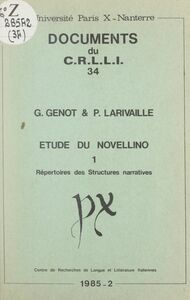 Étude du Novellino (1). Répertoires des structures narratives