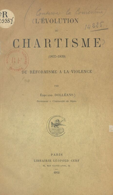 L'évolution du chartisme Du réformisme à la violence, 1837-1839