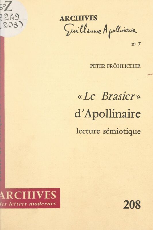 Le Brasier, d'Apollinaire Lecture sémiotique