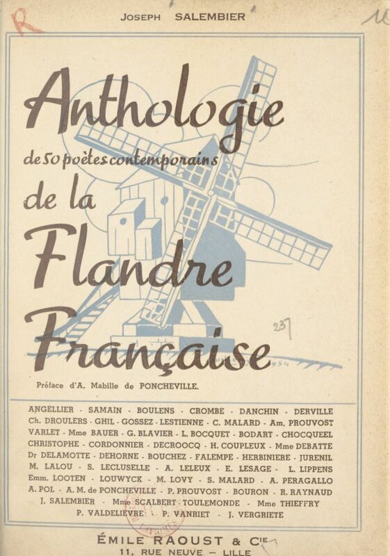 Anthologie de 50 poètes contemporains de la Flandre française