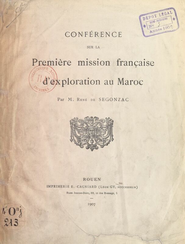 Conférence sur la première mission française d'exploration au Maroc