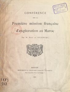 Conférence sur la première mission française d'exploration au Maroc