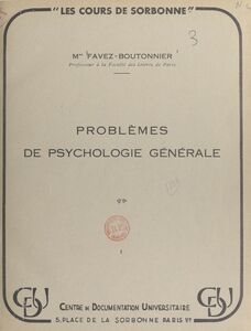 Problèmes de psychologie générale
