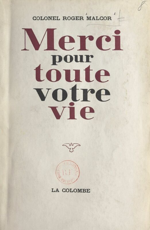 Merci pour toute votre vie