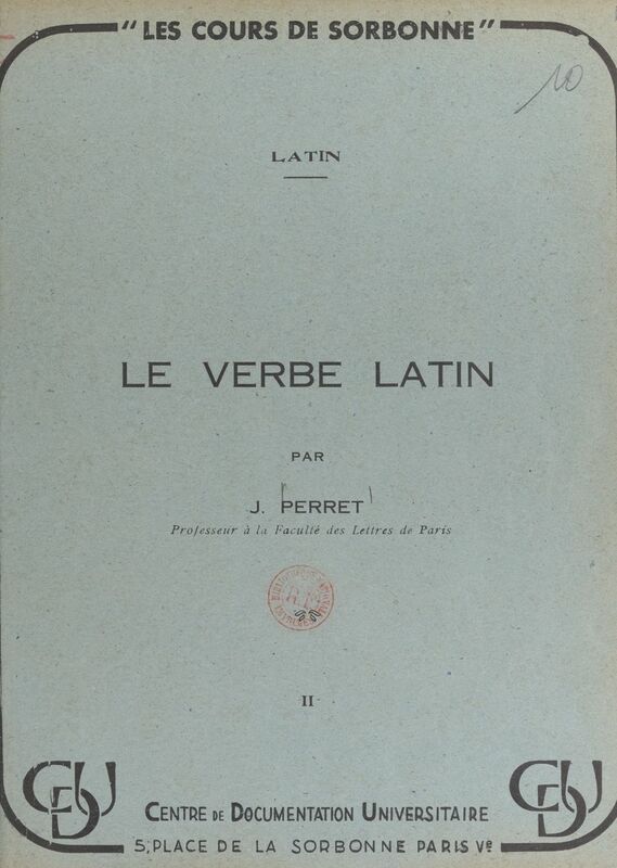 Le verbe latin