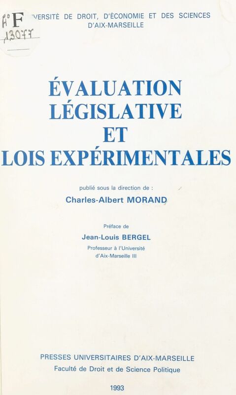 Évaluation législative et lois expérimentales