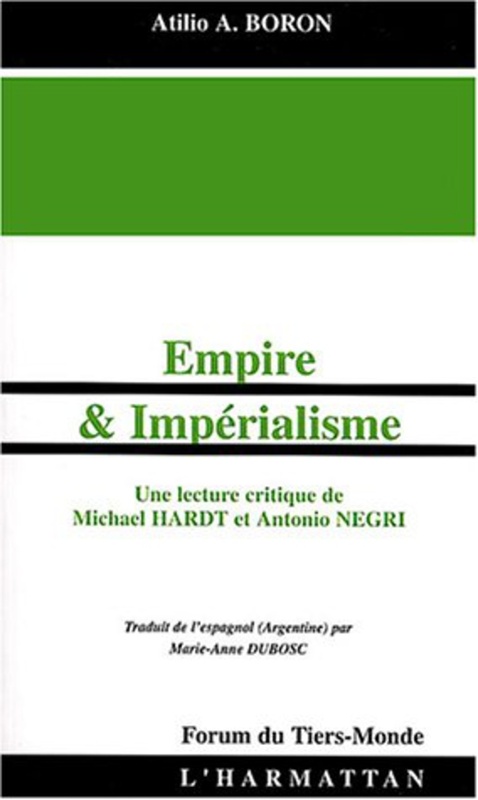 Empire et Impérialisme Une lecture critique de Michael HARDT et Antonio NEGRI