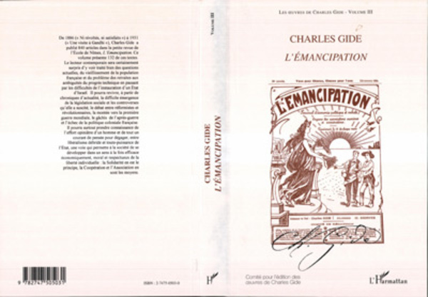 CHARLES GIDE Les œuvres de Charles Gide - L'émancipation - Volume III