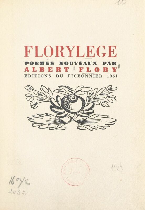 Florylège Poèmes nouveaux