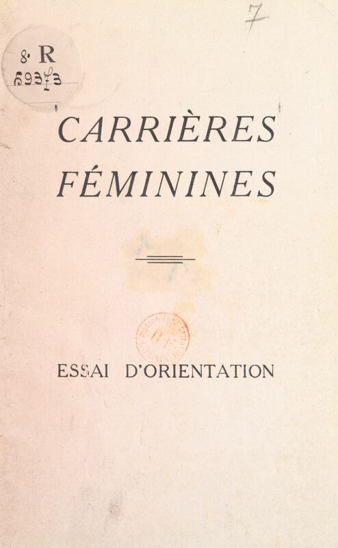 Carrières féminines Essai d'orientation