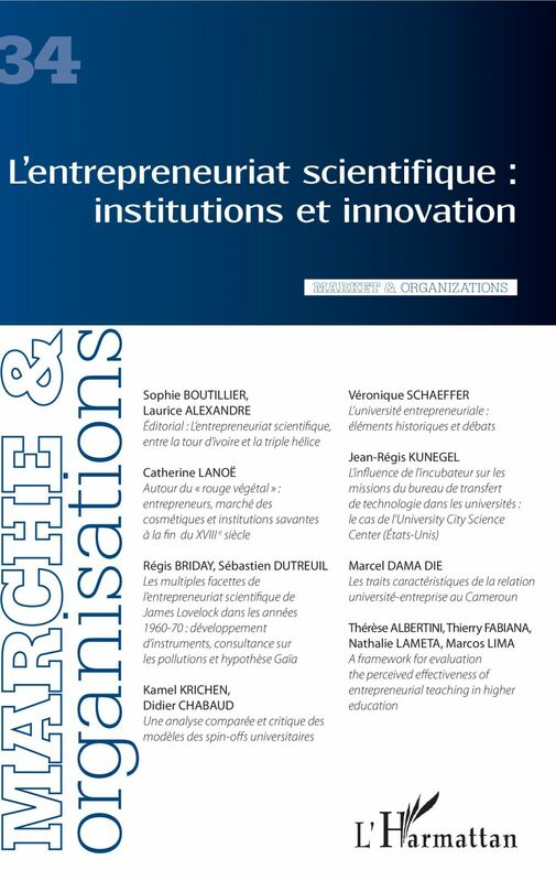 L'entrepreneuriat scientifique : institutions et innovation