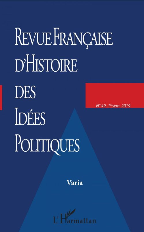 Revue française (49) d'histoire des idées politiques
