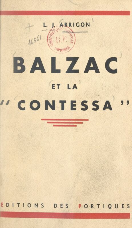 Balzac et la "Contessa"