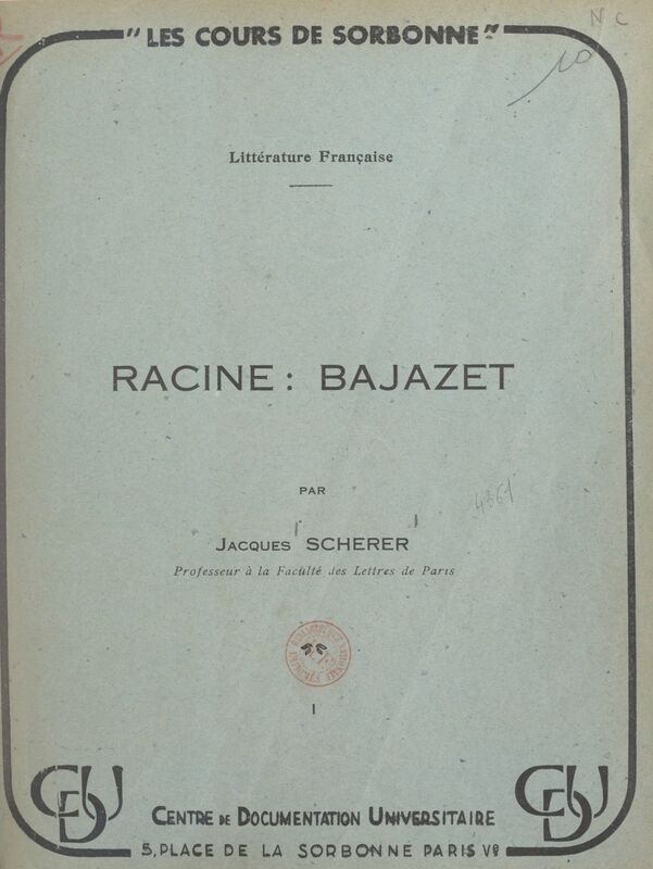 Racine : Bajazet