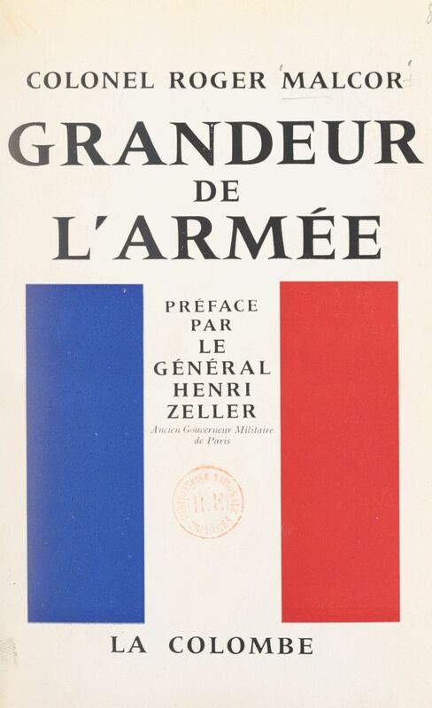 Grandeur de l'armée Rôle moral de l'officier