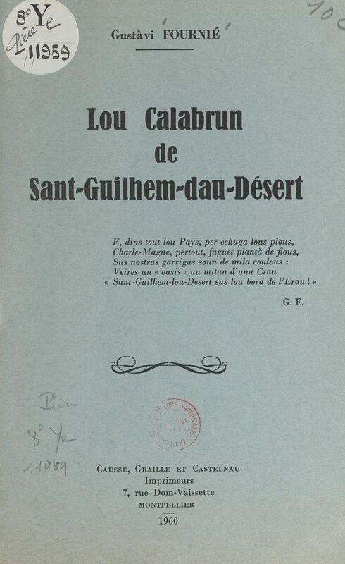 Lou Calabrun de Sant-Guilhem-dau-Désert