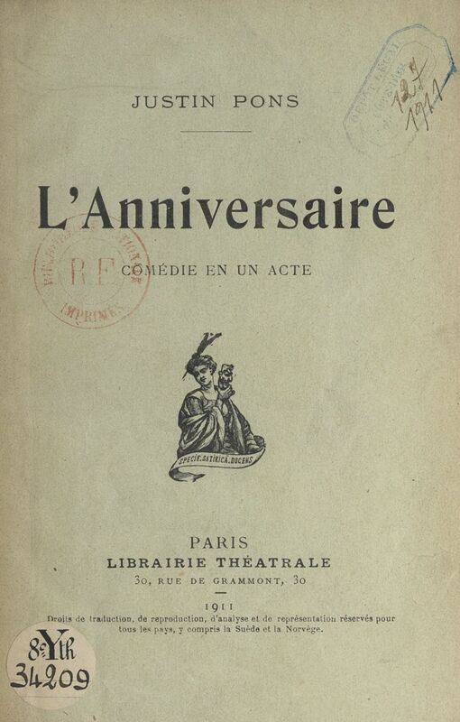 L'anniversaire Comédie en un acte