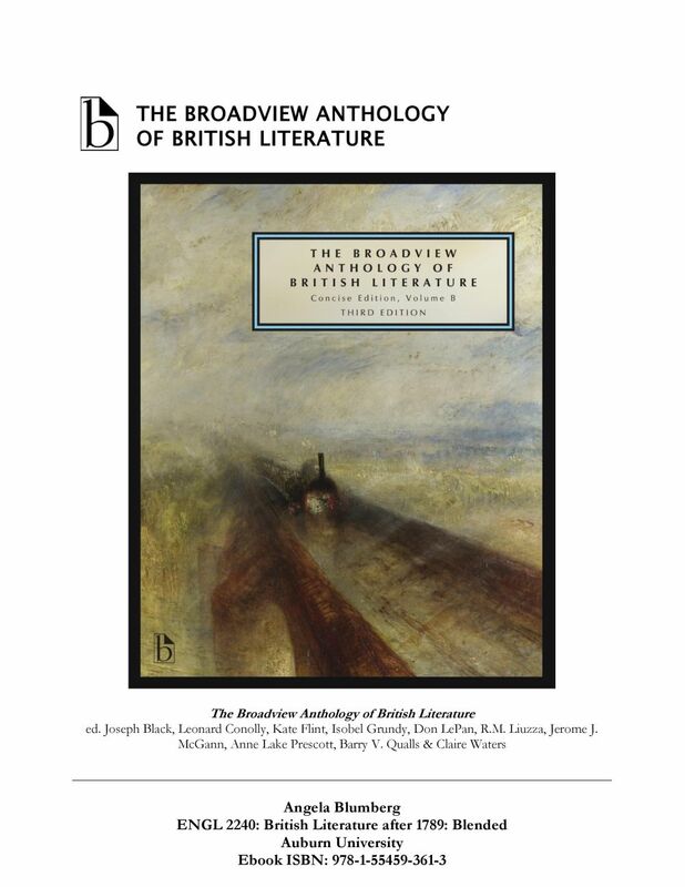 Blumberg Custom Text – ENGL 2240: British Literature after 1789: Blended