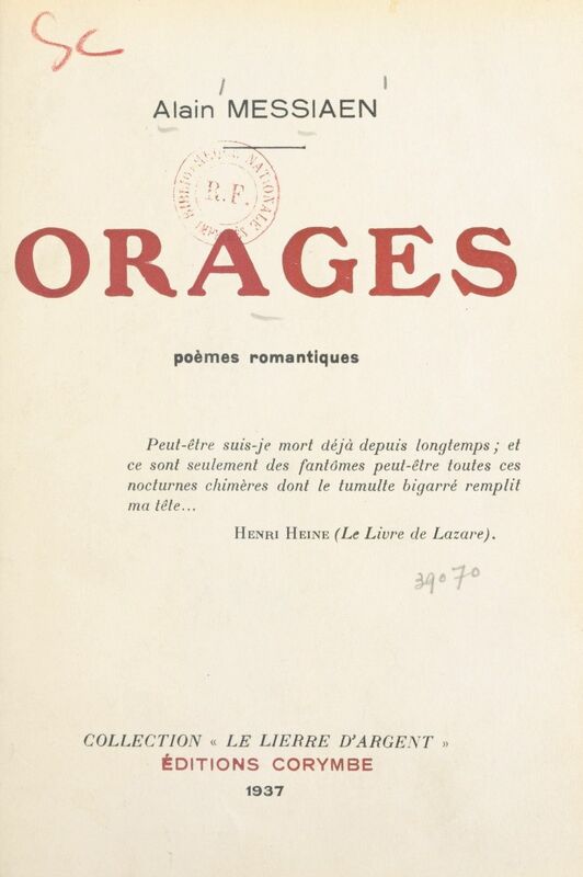 Orages Poèmes romantiques