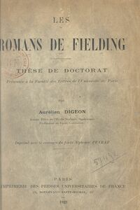 Les romans de Fielding Thèse de Doctorat présentée à la Faculté des lettres de l'Université de Paris