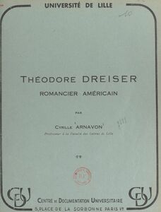 Théodore Dreiser, romancier américain