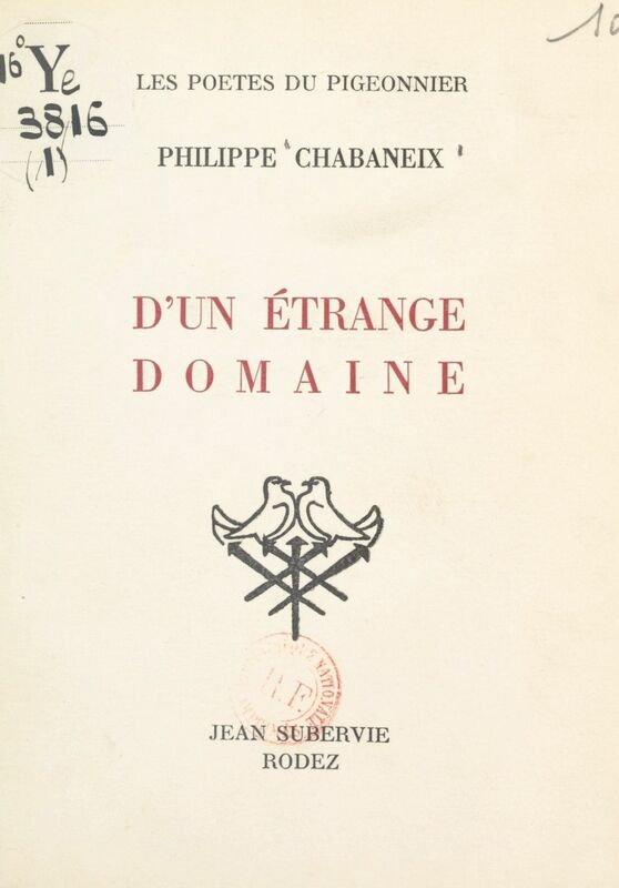 D'un étrange domaine