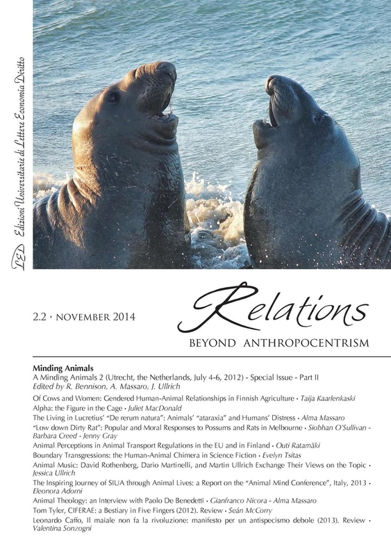 Relations. Beyond Anthropocentrism. Vol. 2 No. 2 (2014). Minding Animals: Part II