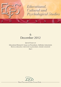 Journal of Educational, Cultural and Psychological Studies (ECPS Journal) No 6 (2012) Special Issues on “Educational Research: Essays on Procedures, Methods, Instruments” Part I