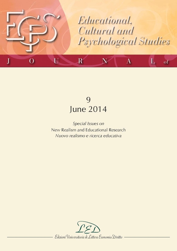 Journal of Educational, Cultural and Psychological Studies (ECPS Journal) No 9 (2014) Special Issues on “New Realism and Educational Research”