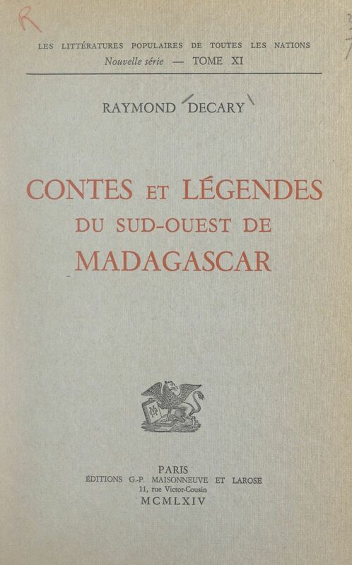 Contes et légendes du Sud-Ouest de Madagascar