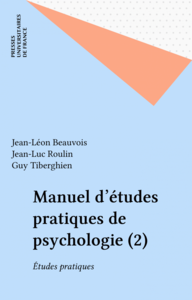 Manuel d'études pratiques de psychologie (2) Études pratiques