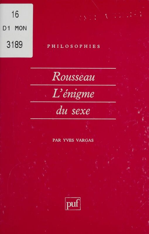 Rousseau : l'énigme du sexe