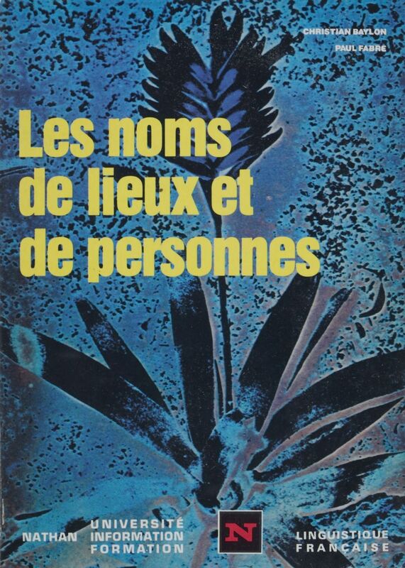 Les Noms de lieux et de personnes