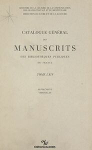 Catalogue général des manuscrits des bibliothèques publiques de France (64) : Versailles