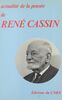 Actualité de la pensée de René Cassin Actes du Colloque international, Paris, 14-15 novembre 1980