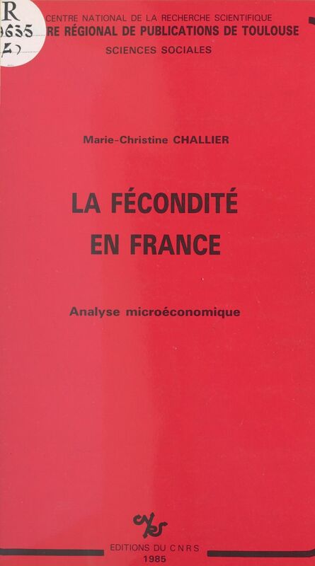 La fécondité en France : analyse micro-économique