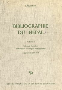 Bibliographie du Népal (1.2) : Sciences humaines, références en langues européennes (supplément 1967-1973)