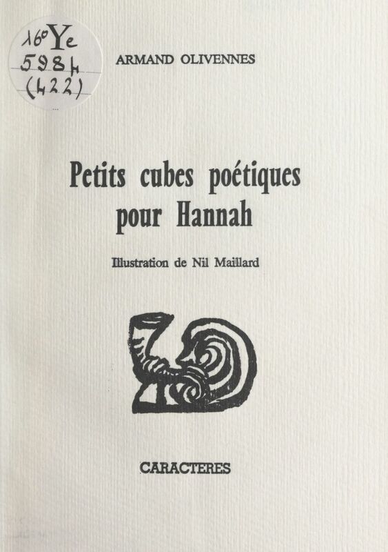 Petits cubes poétiques pour Hannah