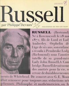 Bertrand Russell Ou la paix dans la vérité