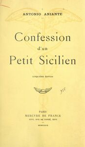 Confession d'un petit Sicilien