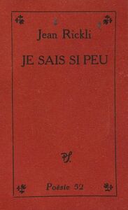 Je sais si peu