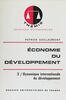 Économie du développement (3) Dynamique internationale du développement