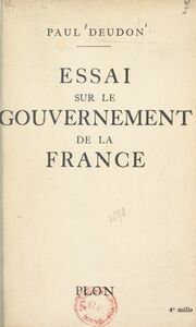 Essai sur le gouvernement de la France