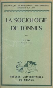 La sociologie de Tönnies