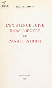 L'existence juive dans l'œuvre de Panaït Istrati