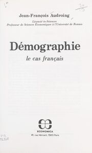 Démographie : le cas français