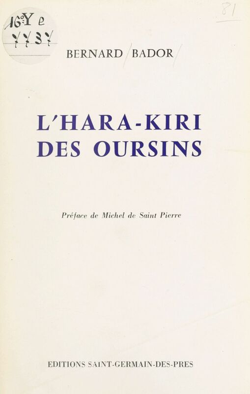 L'hara-kiri des oursins
