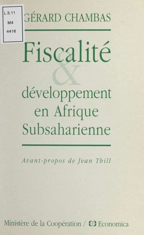 Fiscalité et développement en Afrique subsaharienne