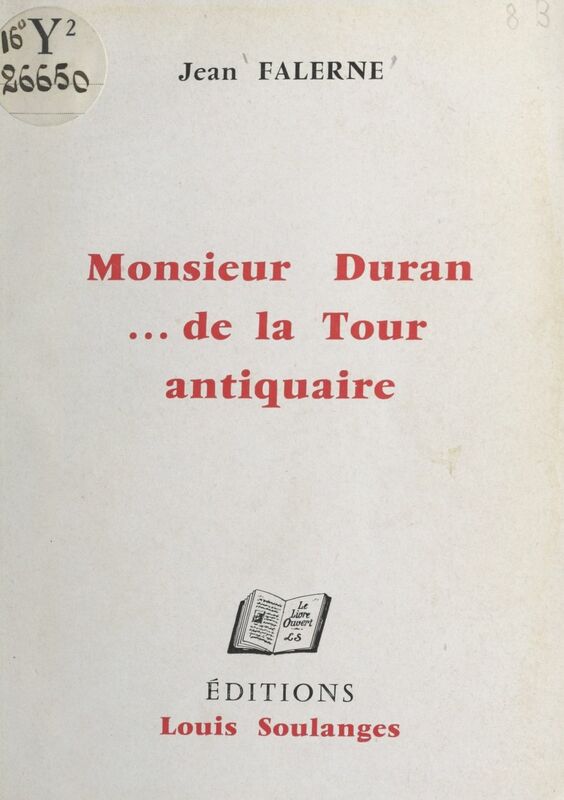 Monsieur Duran... de la Tour, antiquaire