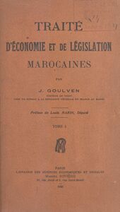 Traité d'économie et de législation marocaines (1)